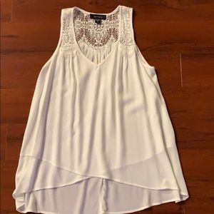 Karen Kane White Lace Back Tank